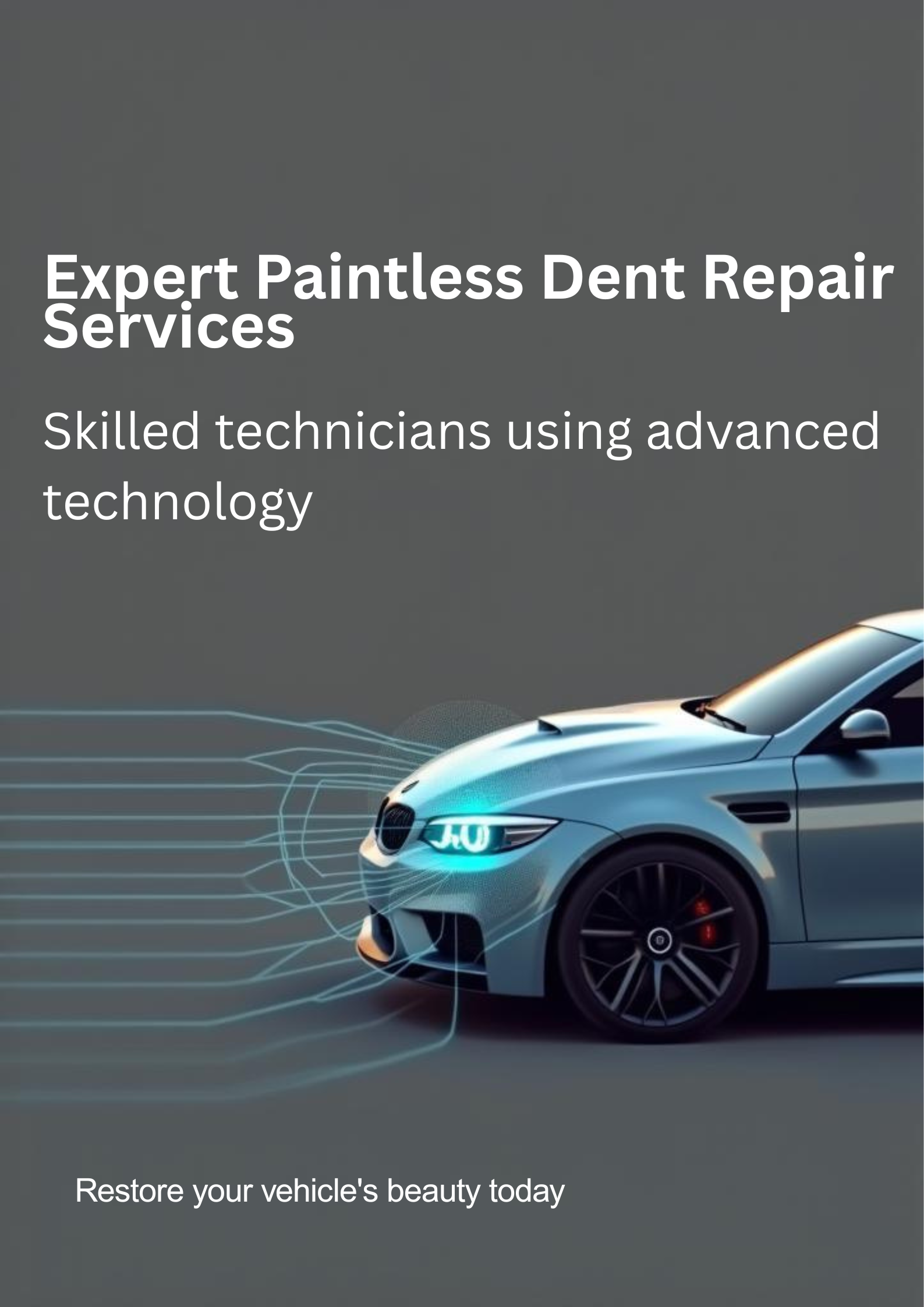 Skilled technician performing expert car dent removal Plano TX service