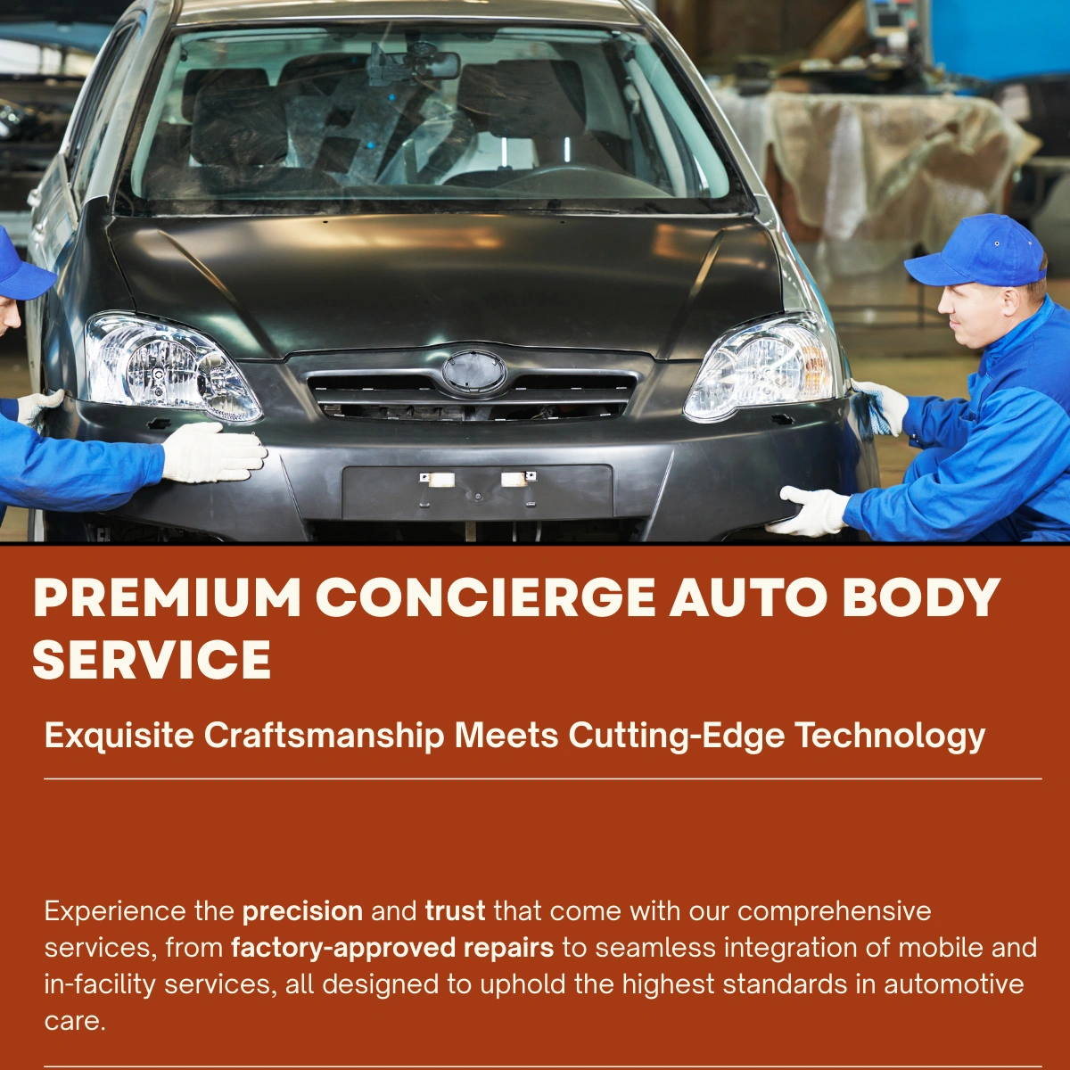 Premium Concierge Auto Body Service Plano TX providing luxury vehicle repairs with expert care.